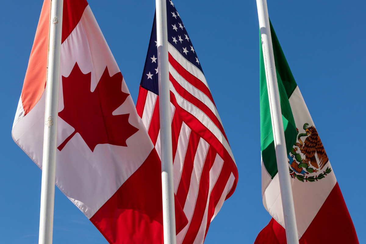 NAFTA flags