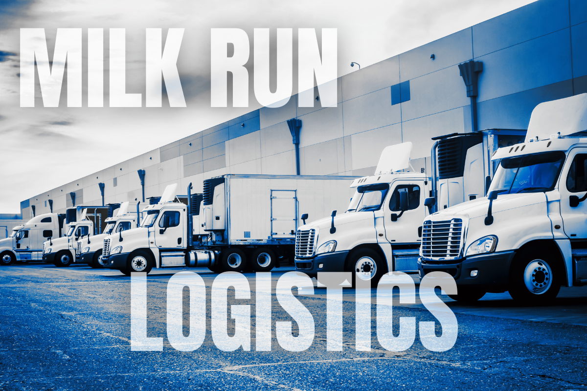 semi truck loading at a supplier to show milk run logistics route
